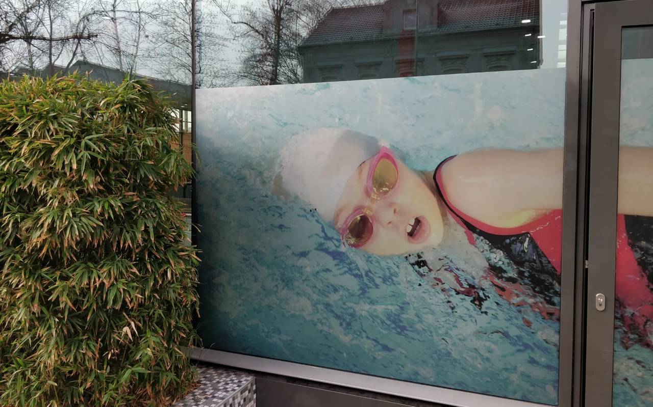 Der neue Sichtschutz am Hallenbad Süd