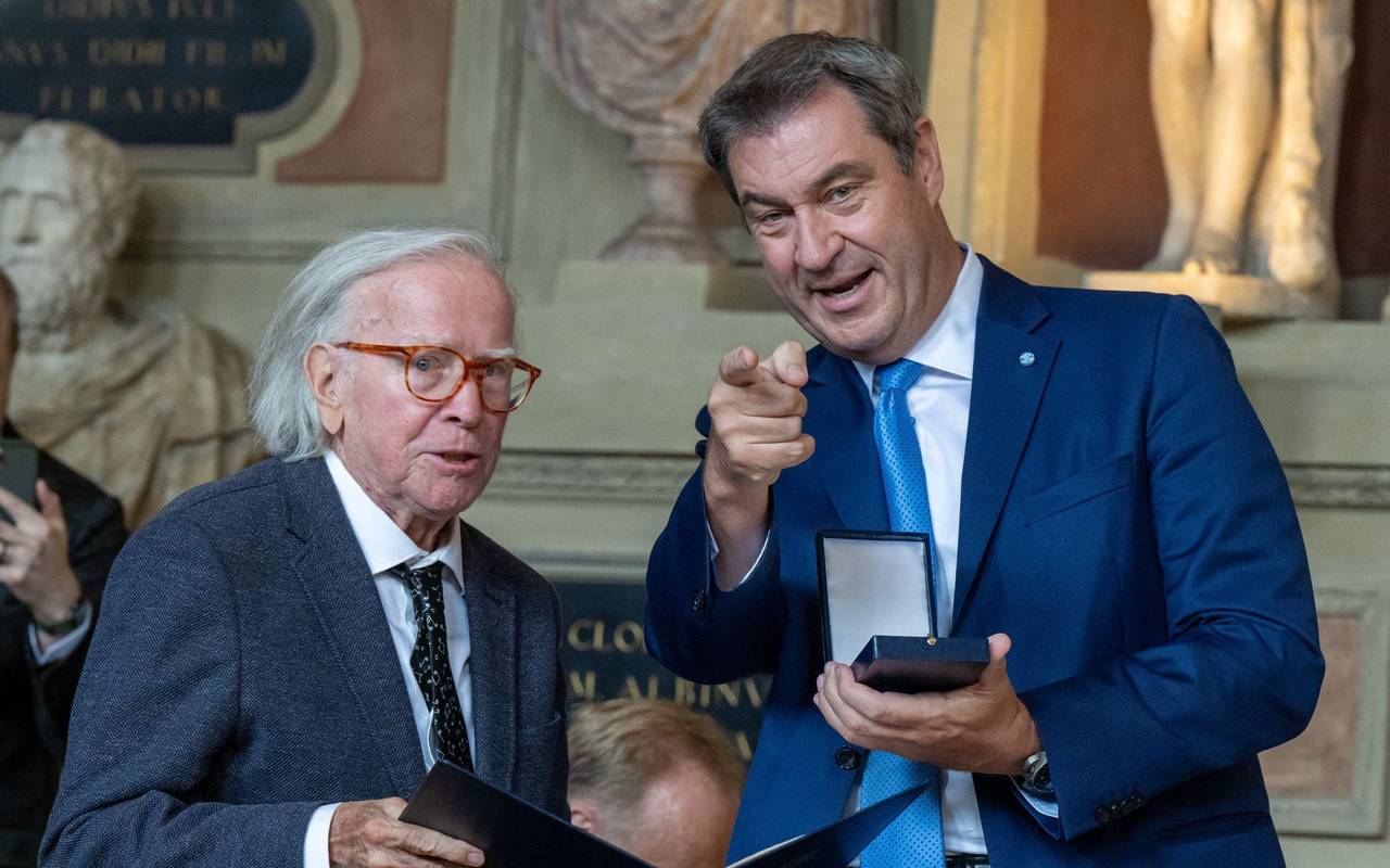 Klaus Doldinger mit Markus Söder