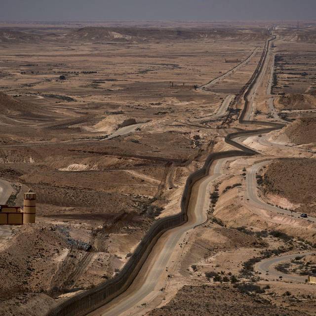 Grenzstraße zwischen Israel und Ägypten