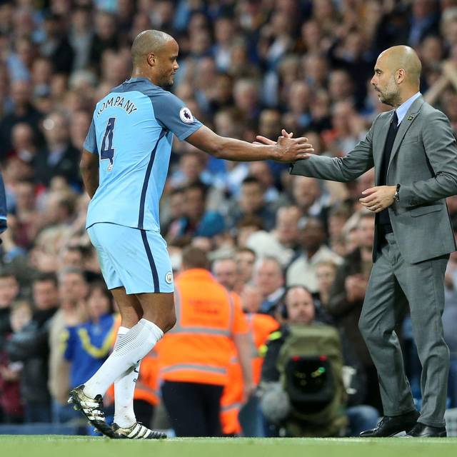 Vincent Kompany und Pep Guardiola