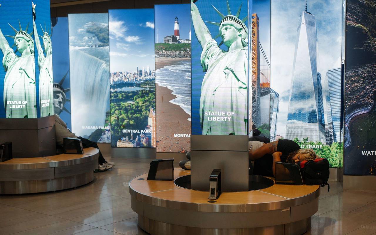 Shutdown in den USA - Flughafen New York