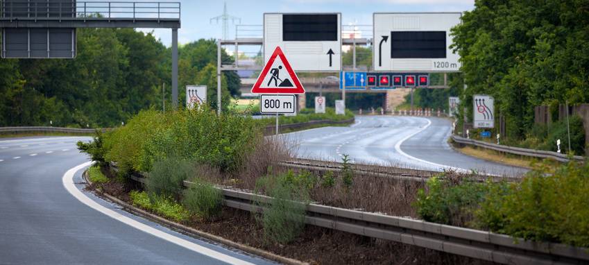 Nur ein Fahrstreifen auf A40 frei