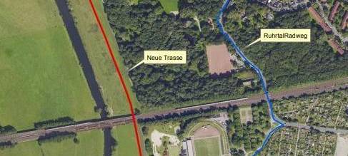 Ruhrtalradweg dichter an Fluss gerückt