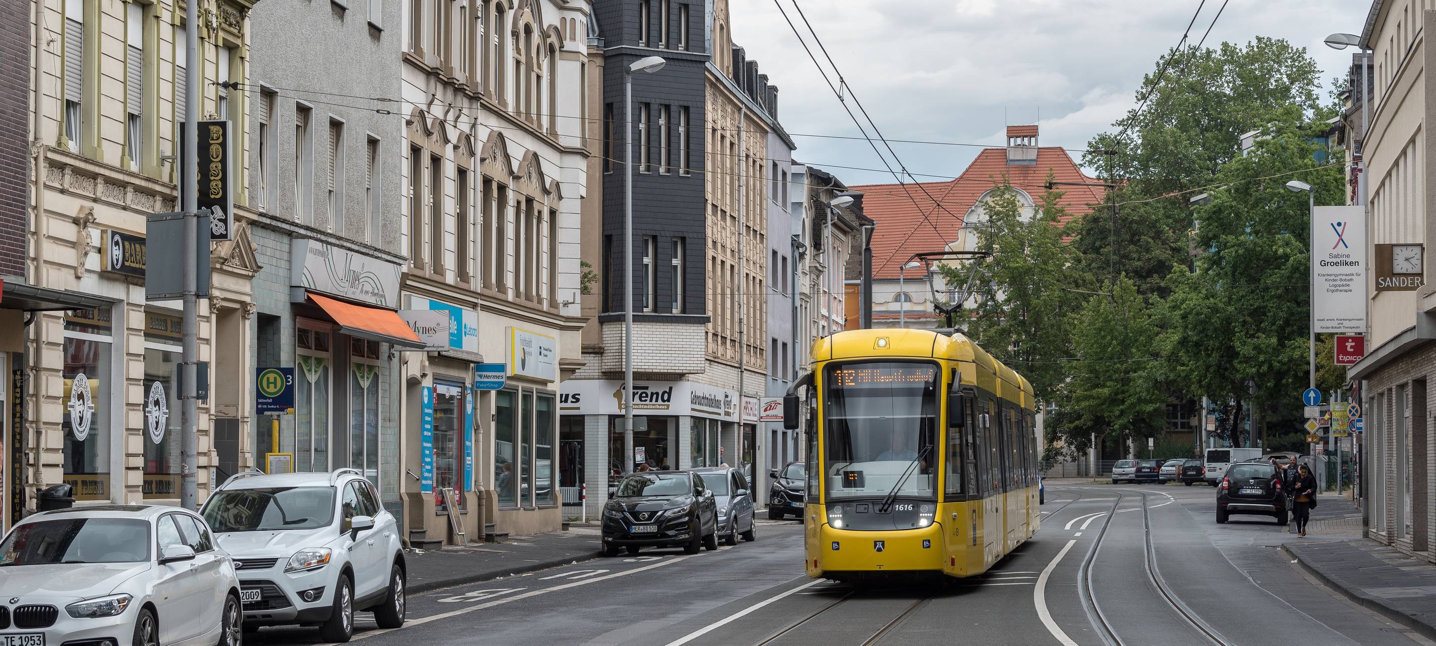 Bauarbeiten auf der Trasse in Oberhausen