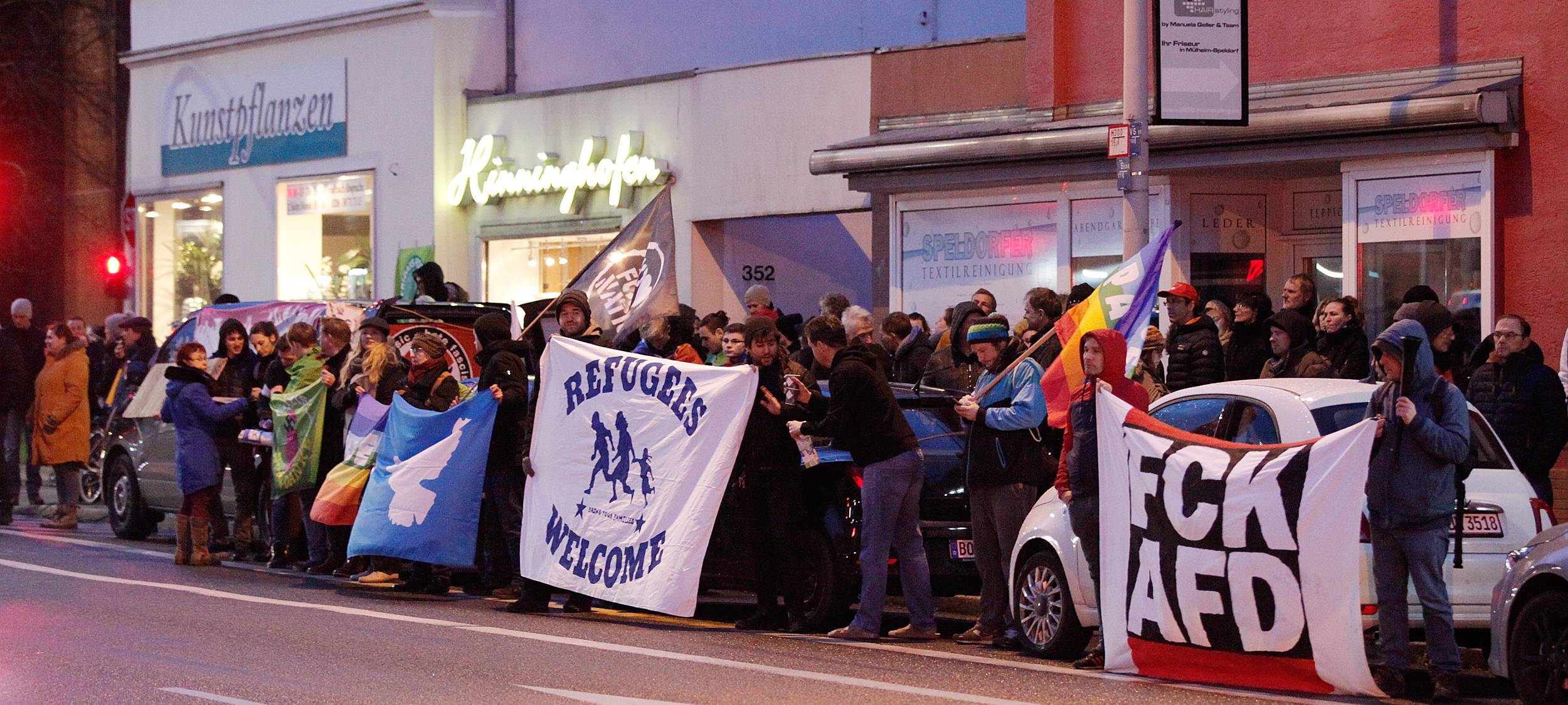 Spontane Demo gegen AfD