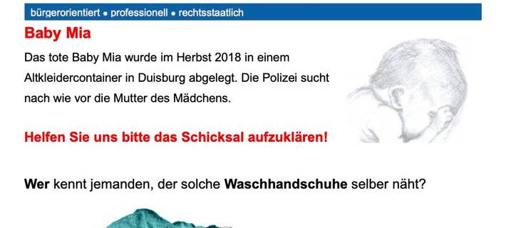 Polizei: Wer näht Waschhandschuhe selbst?