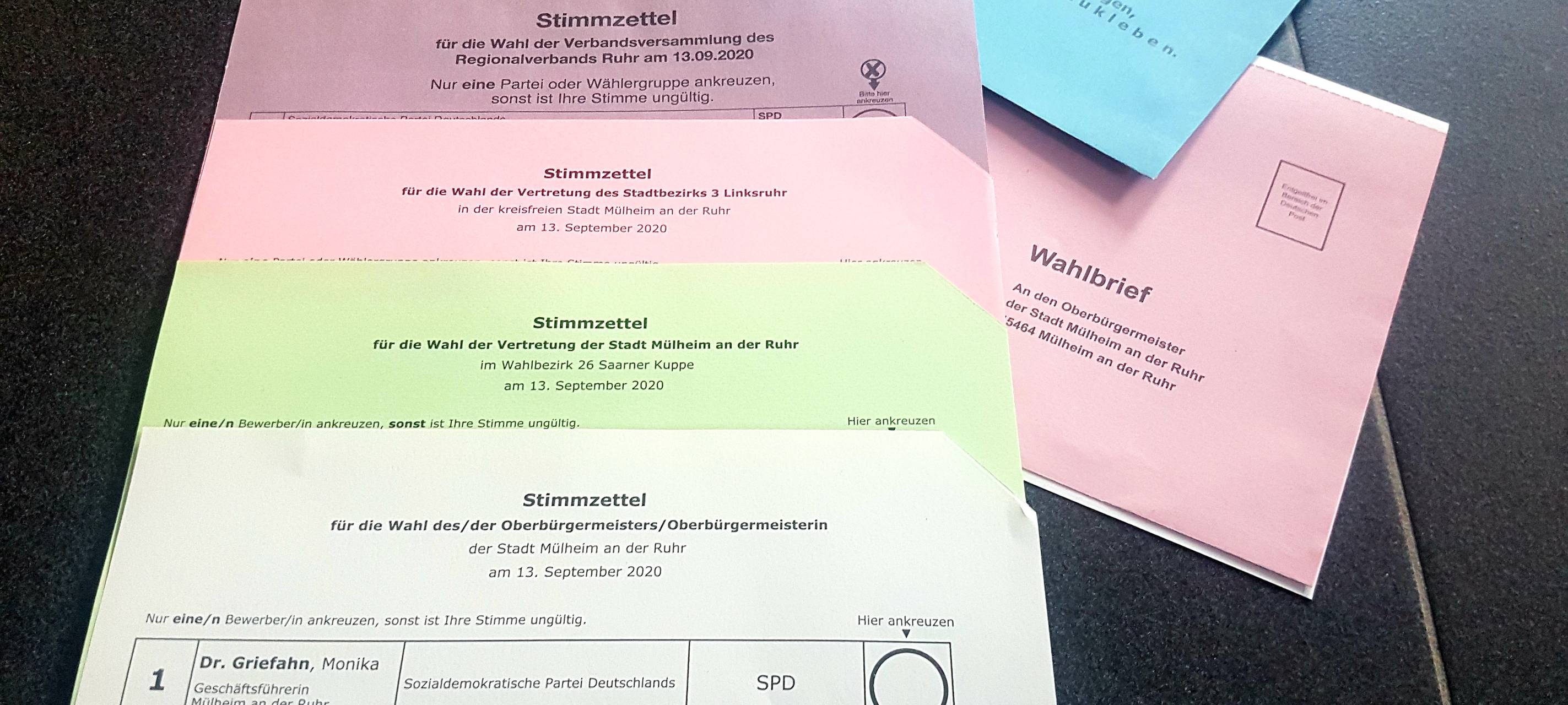 Briefwahlunterlagen bis morgen abschicken