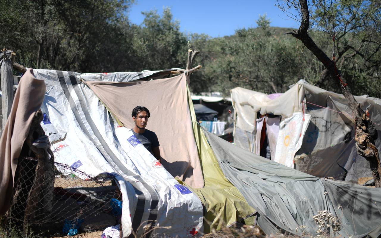 Flüchtlingslager Moria vor dem Brand