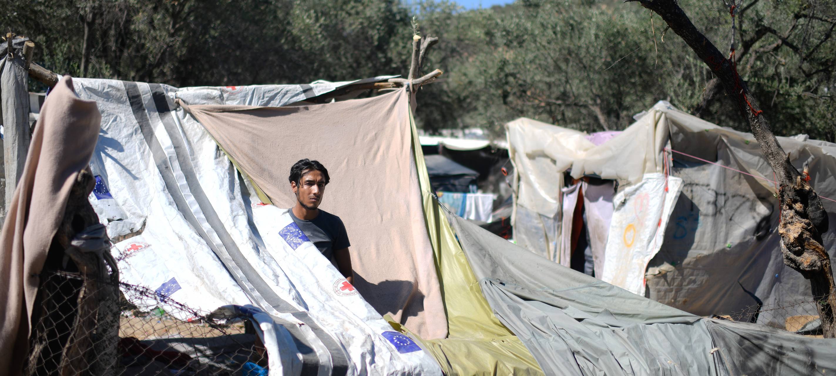 Flüchtlingslager Moria vor dem Brand