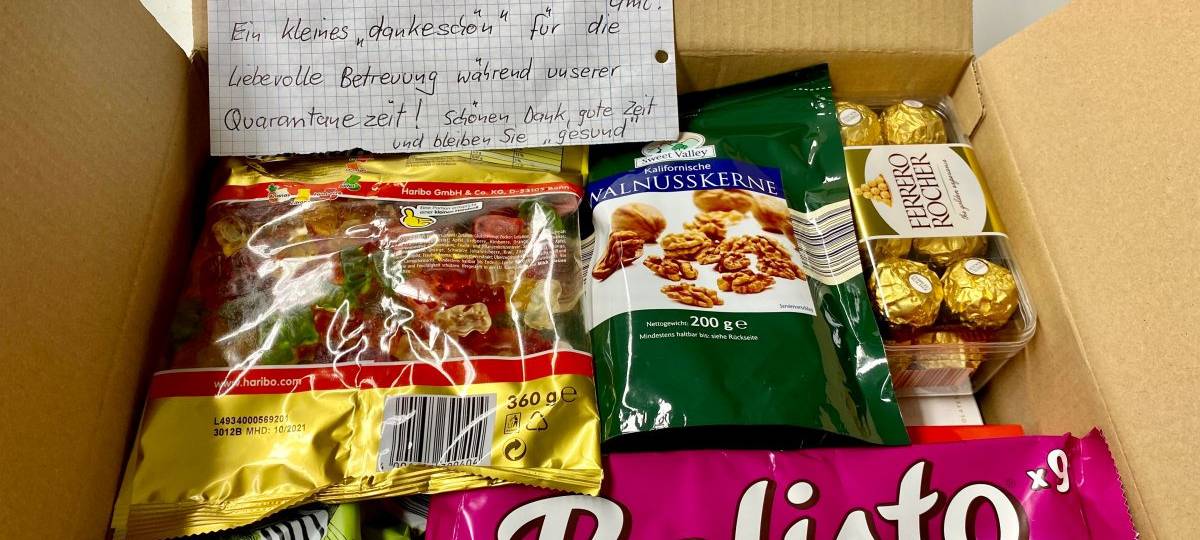 Süßigkeiten als Dankeschön
