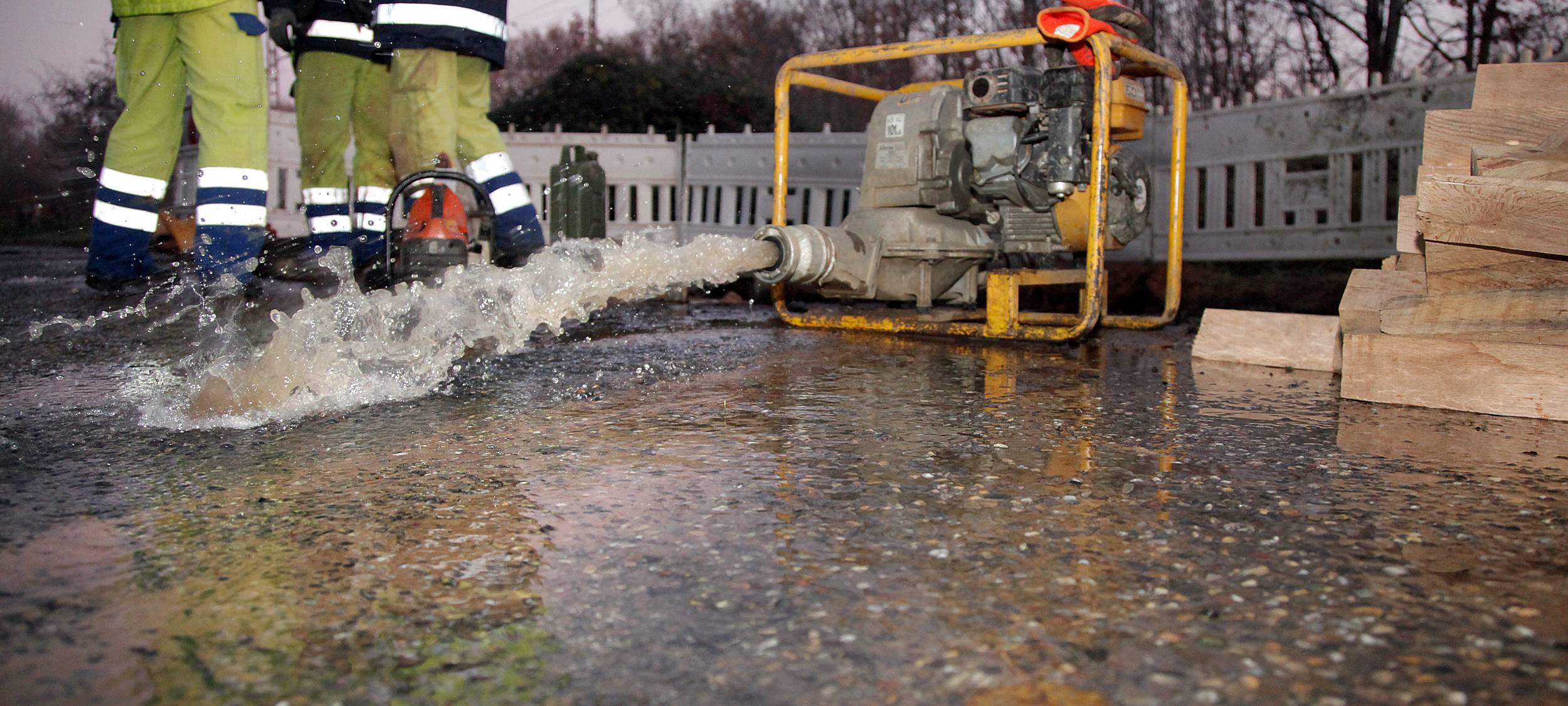 Wasserrohrbruch auf dem Humboldthain
