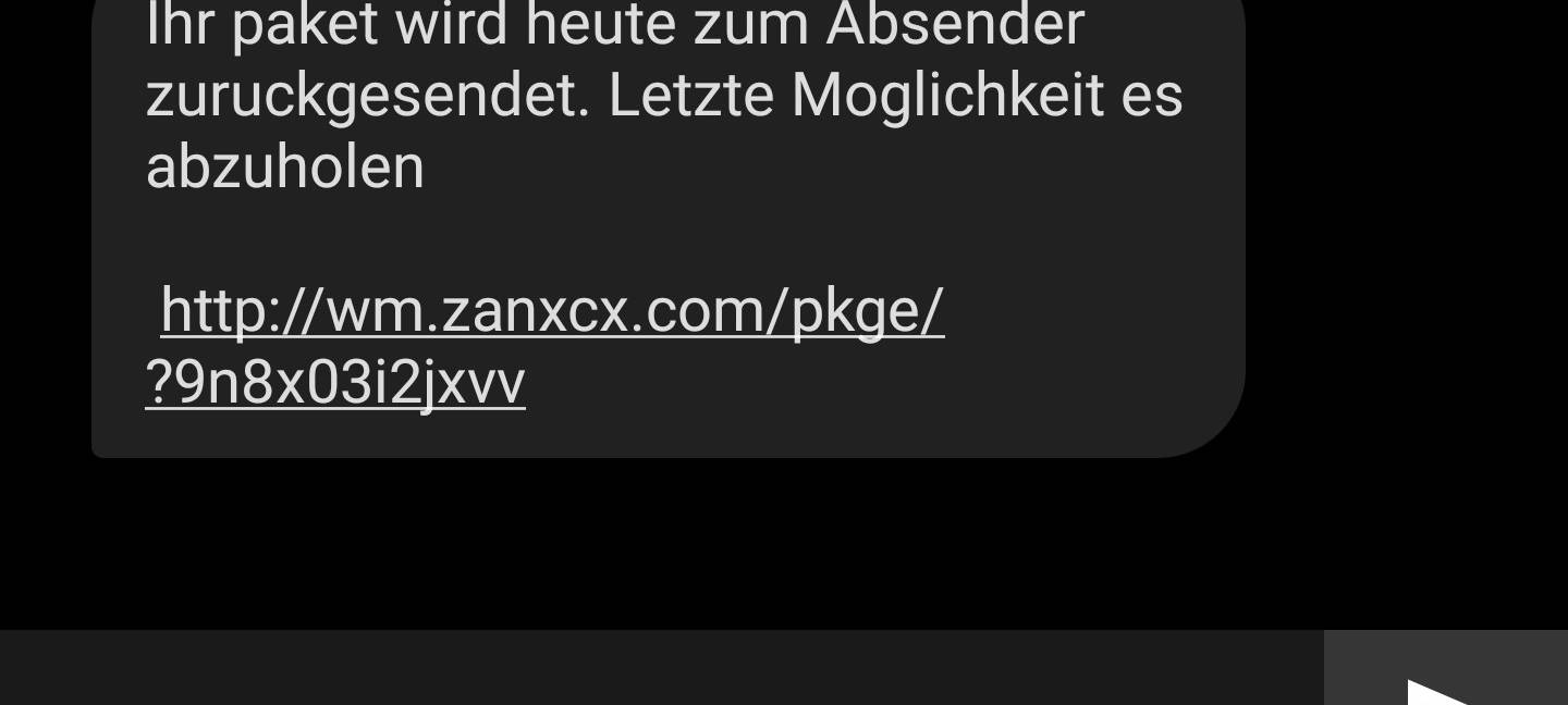 Gefährliche SMS wird verschickt