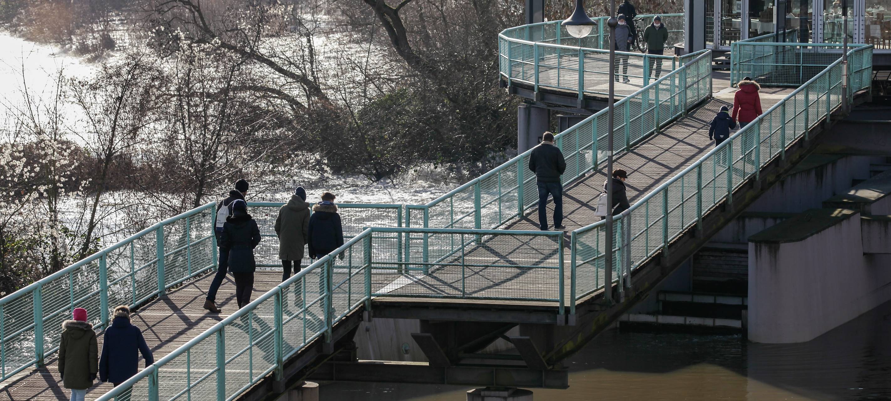 Sperrung der Brücke am Ruhrkristall