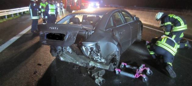 A40-Unfall mit zwei Verletzten