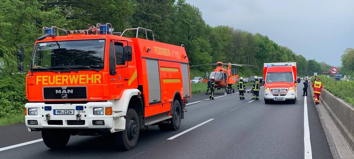 Medizinischer Notfall auf der A40