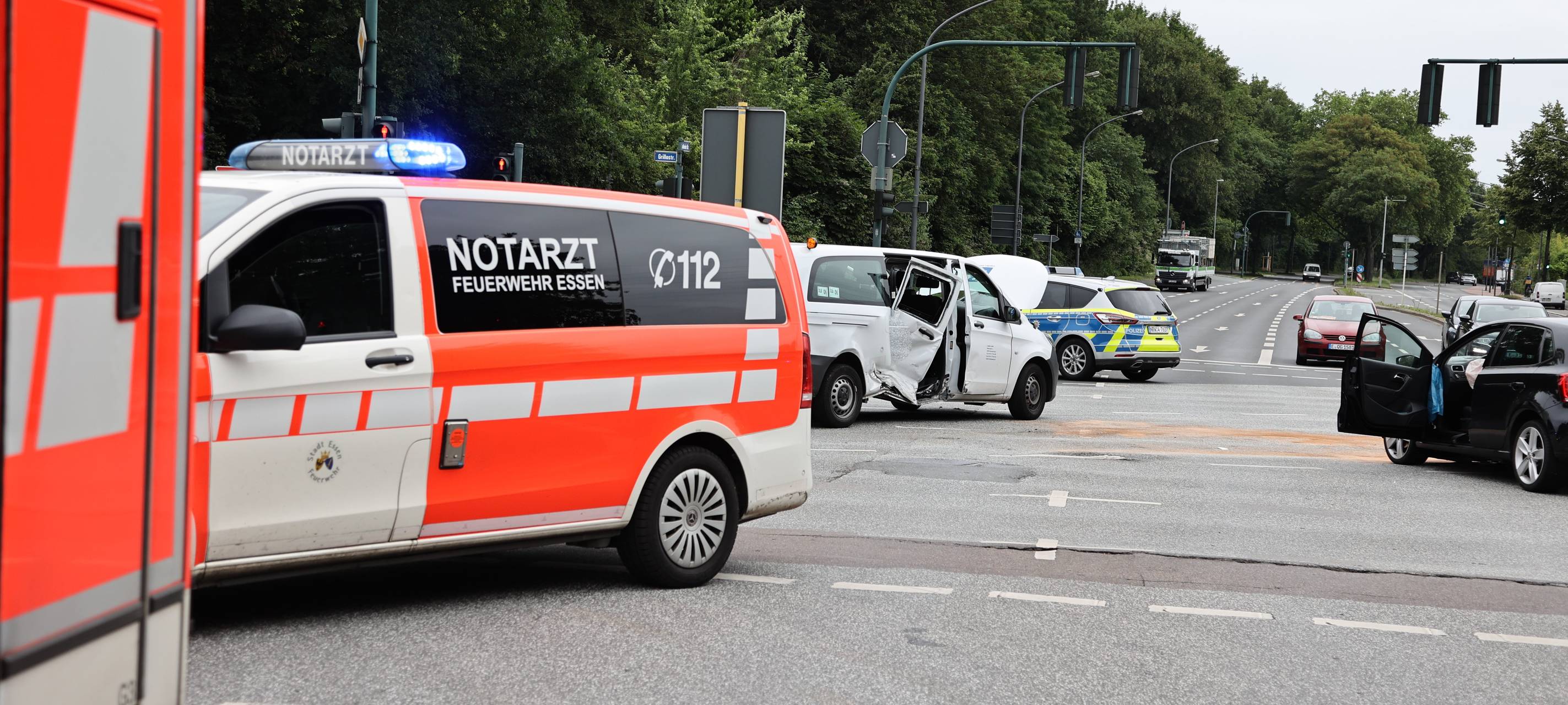 Unfall mit Schulbus in Essen