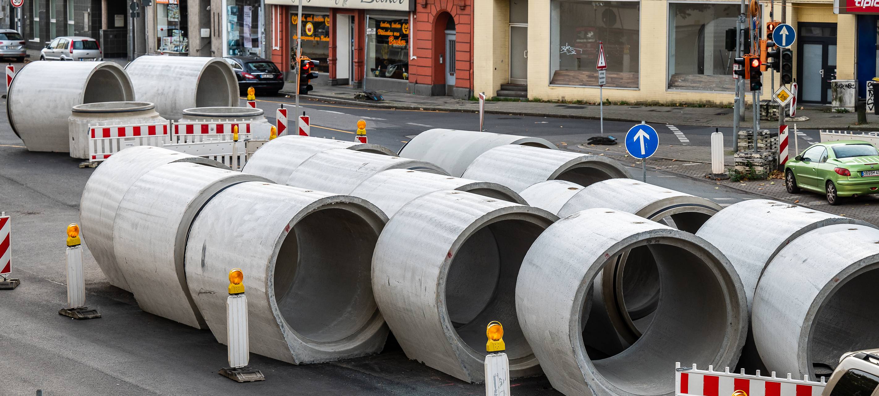 Rumbach-Baustelle schreitet weiter voran