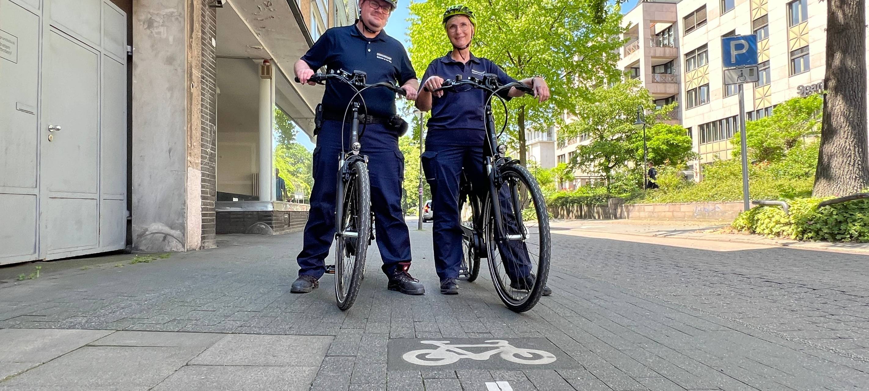 Start für Fahrradstaffel des Ordnungsamtes