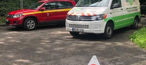 Gasleitung bei Bauarbeiten beschädigt