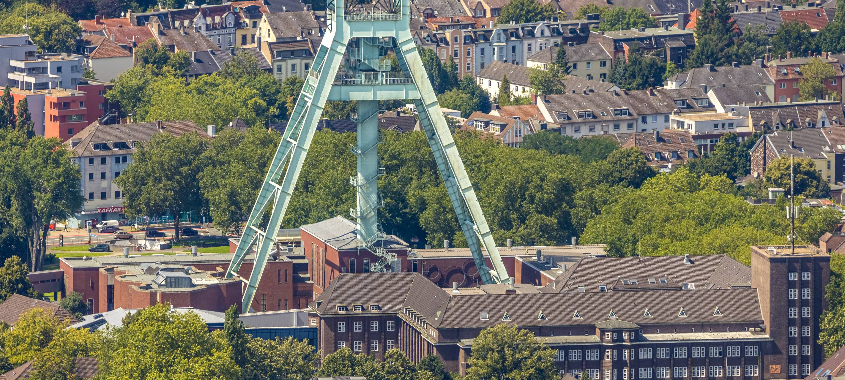 Fördergerüst in Bochum für Sanierung gesperrt