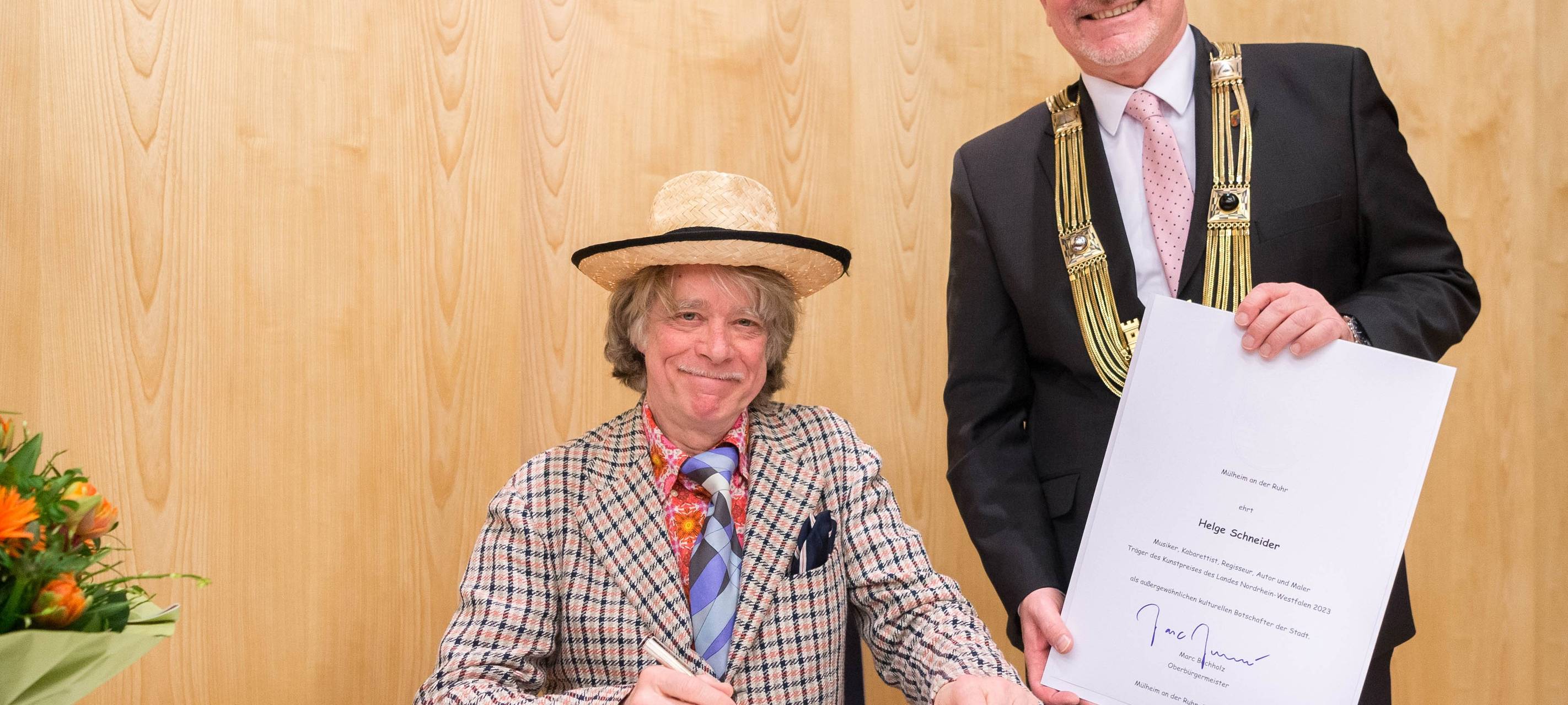 2. Eintrag ins Goldene Buch von Helge Schneider