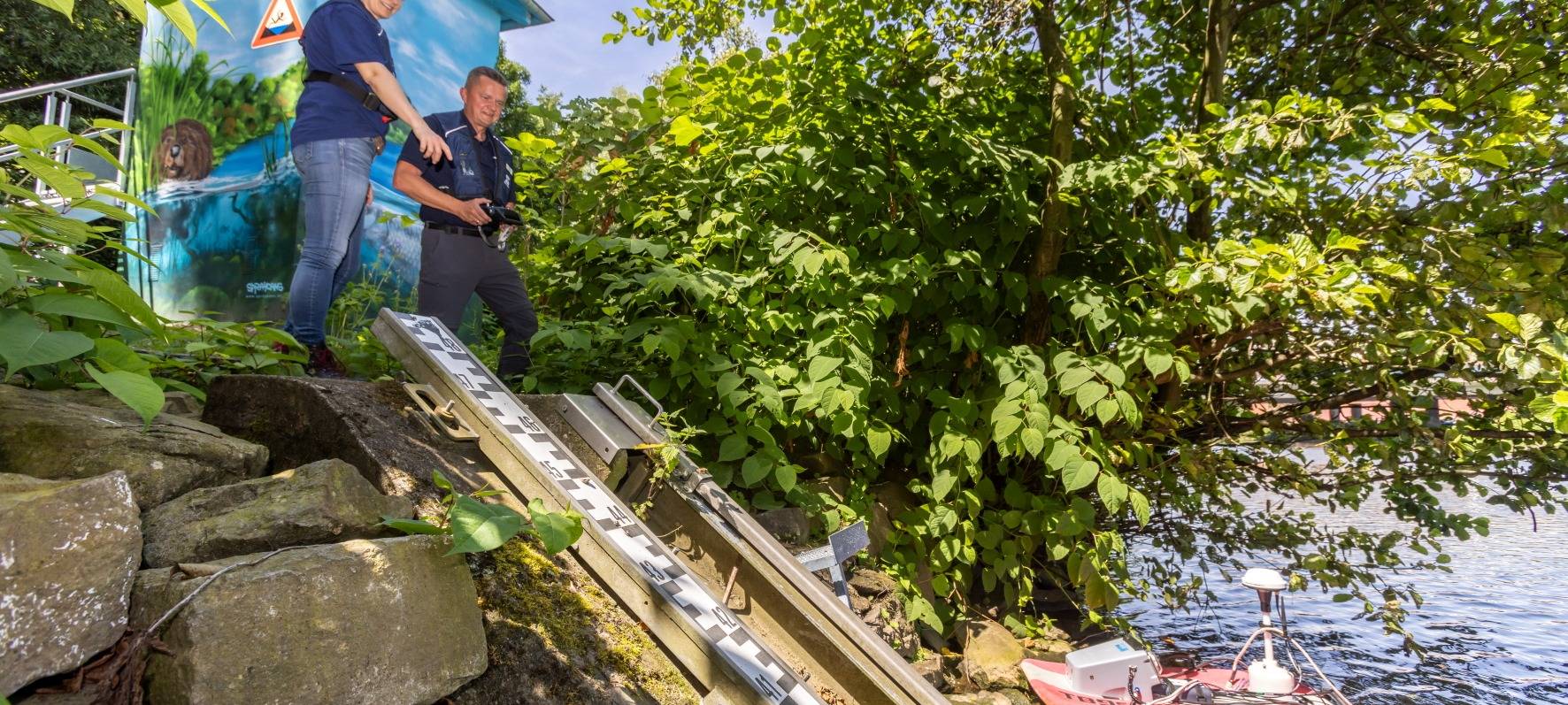 Neues Pegelhäuschen schützt vor Vandalen und Hochwasser