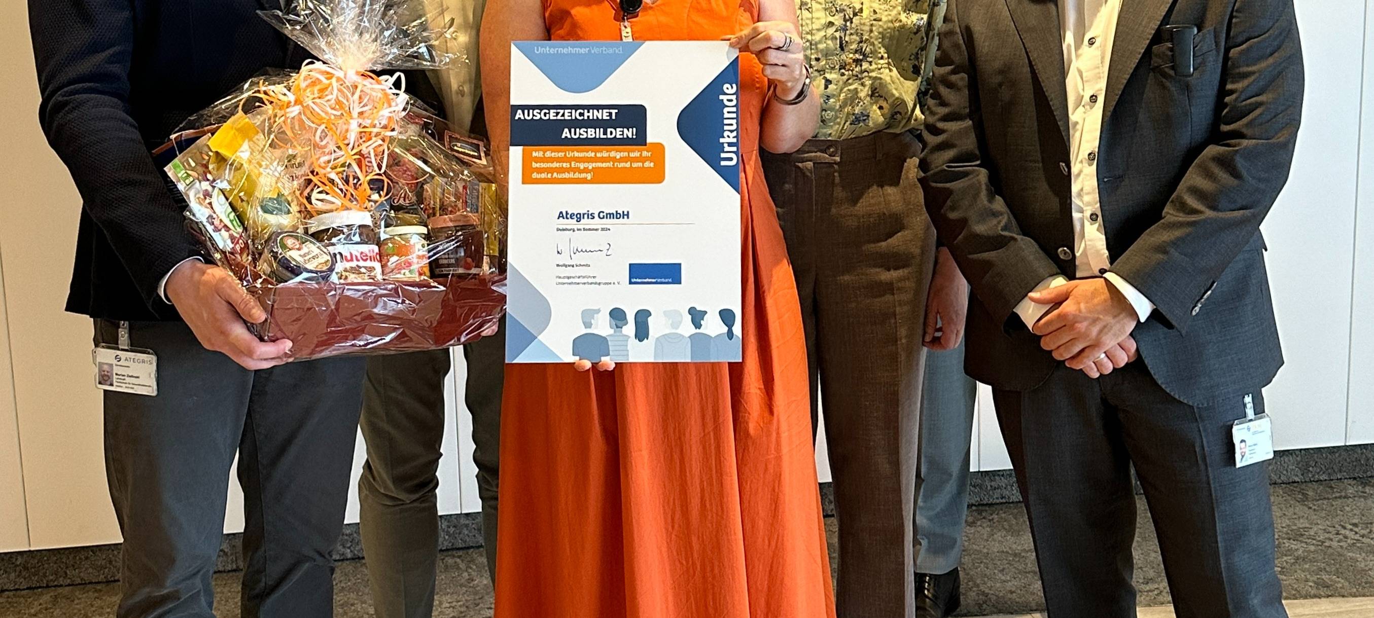 Auszeichnung für Ausbildung bei Ategris
