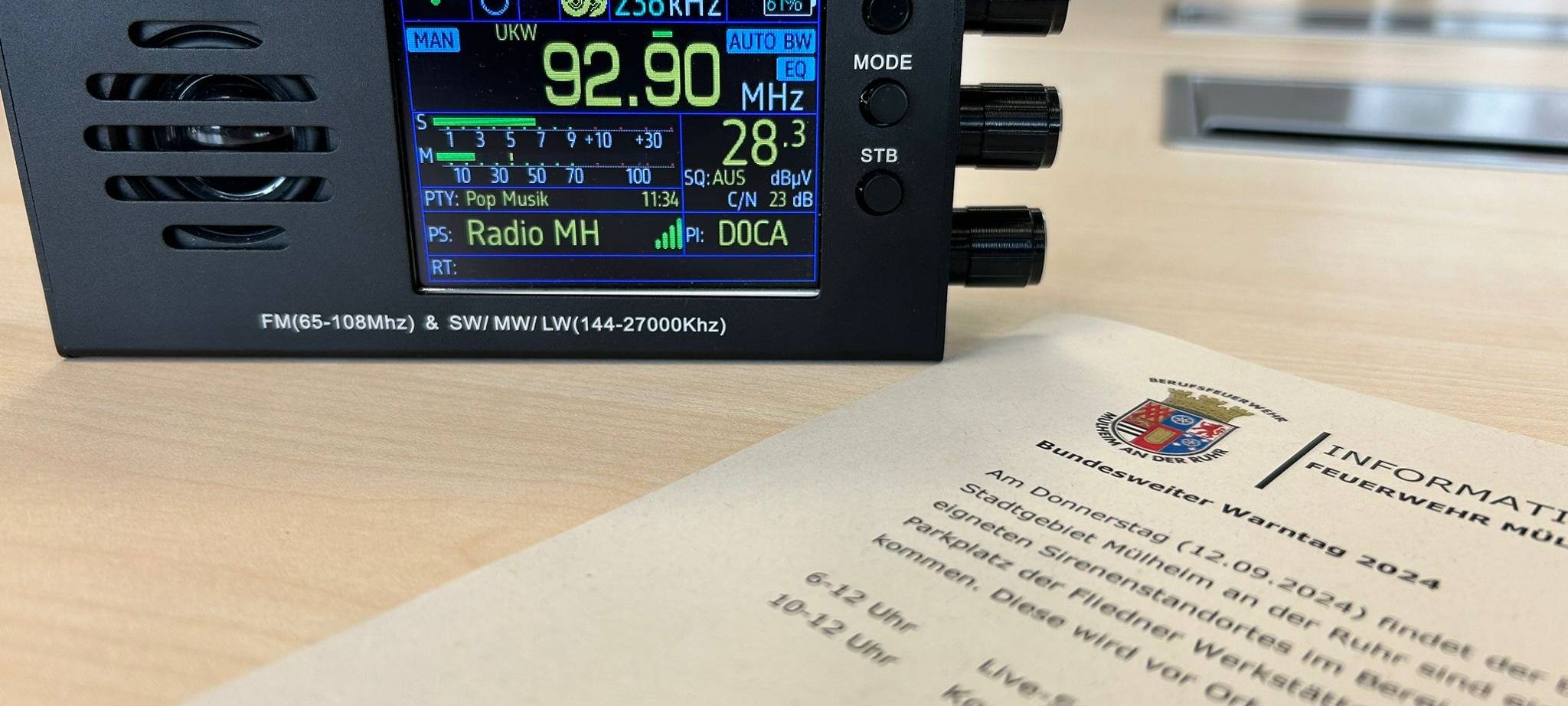 Warntag: Notfallinformationsradio testet für den Ernstfall