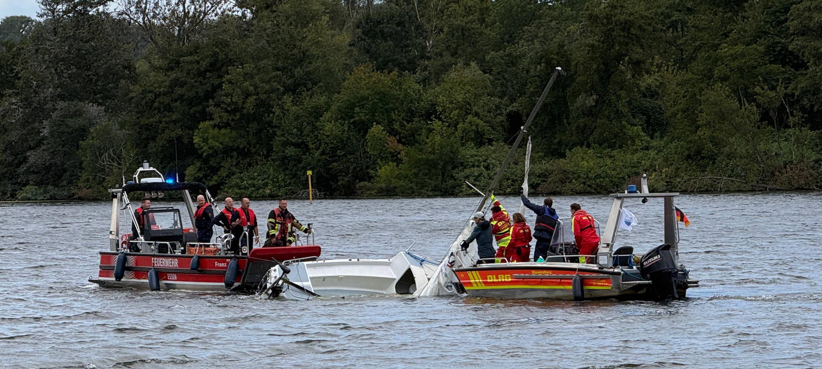 Windböen: Segelboot kentert in Essen