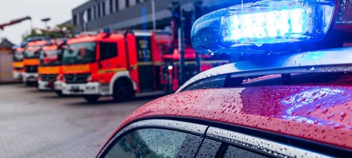 Brennende Sauna gelöscht