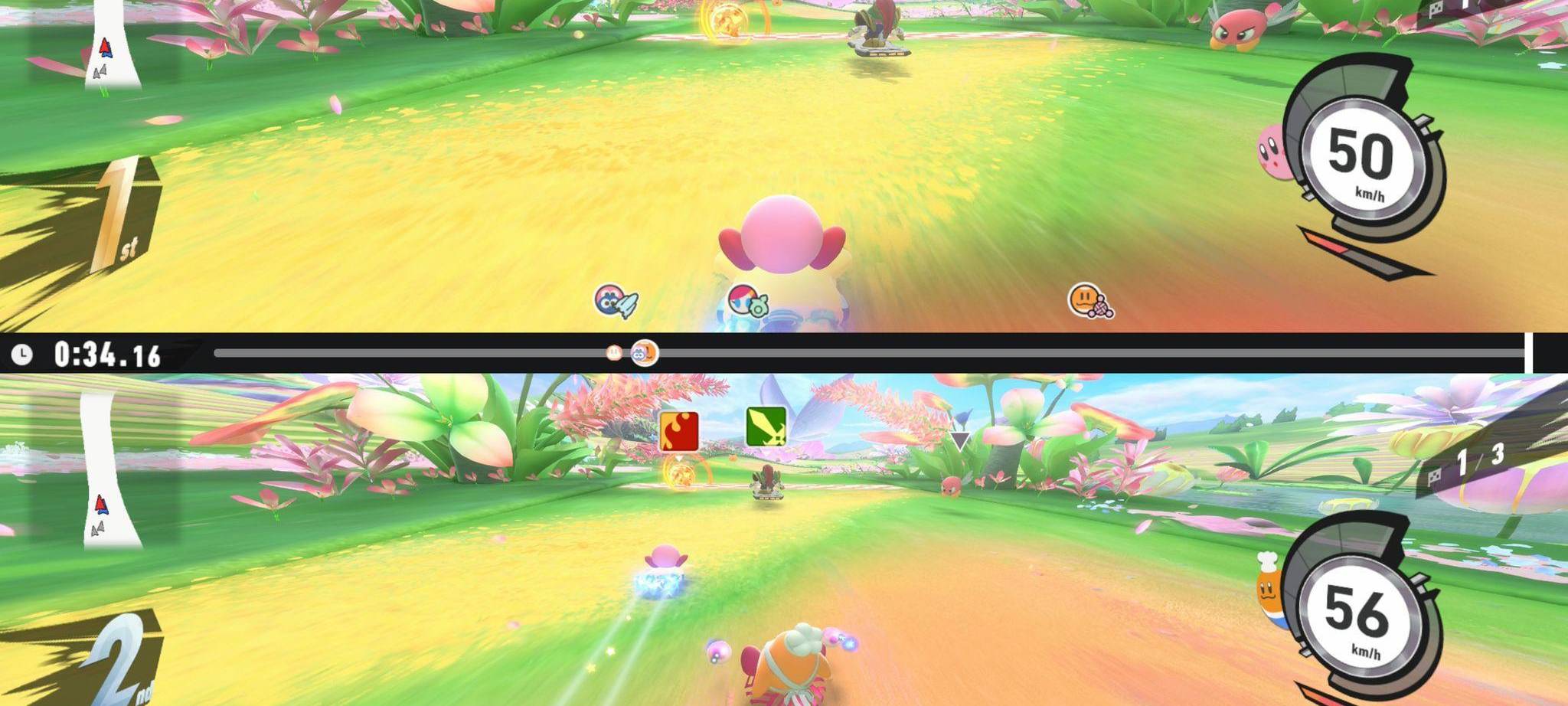 Screenshot aus dem Spiel «Kirby Air Riders»