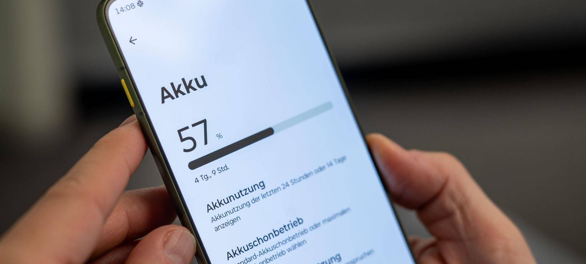 Die Akku-Einstellungen eines Android-Smartphones