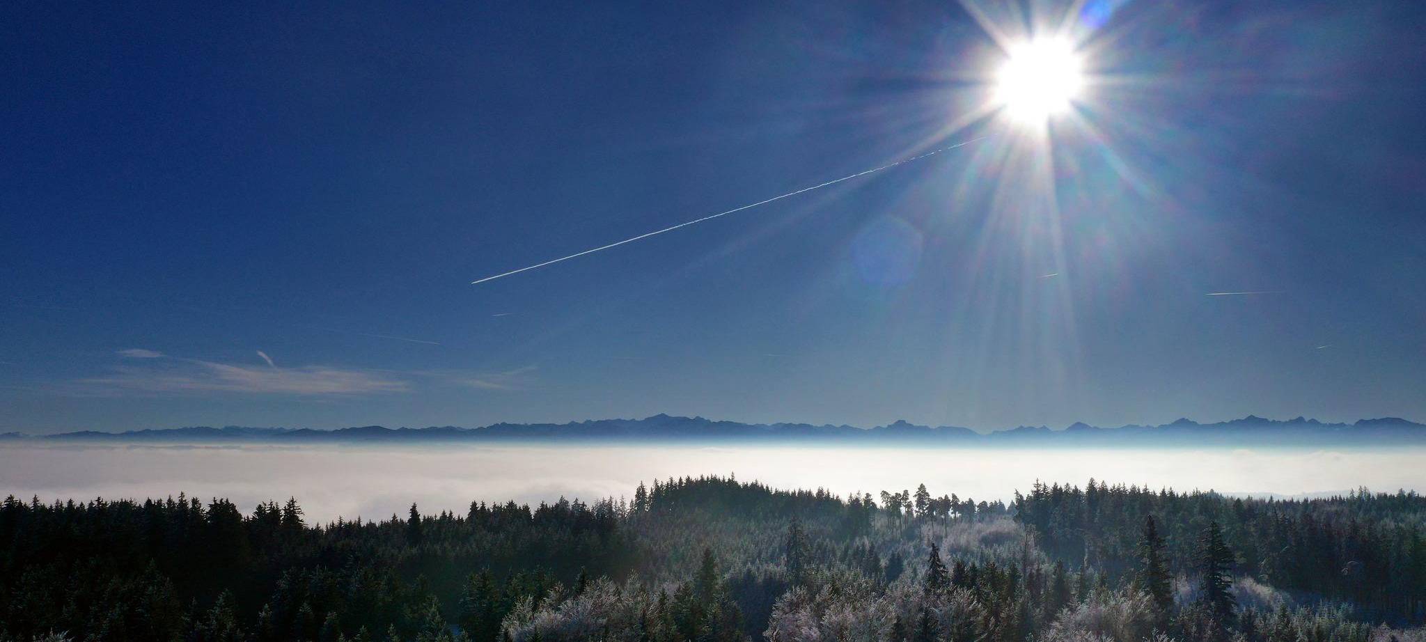 Sonne und Frost in Südbayern