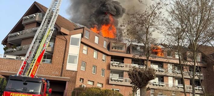 Dachstuhlbrand Luxemburger Allee