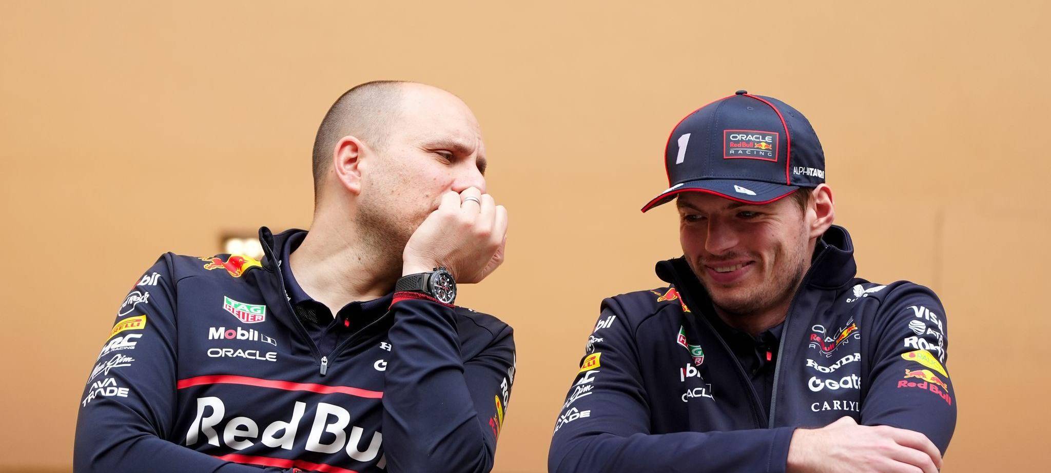 Gianpiero Lambiase (l) und Max Verstappen