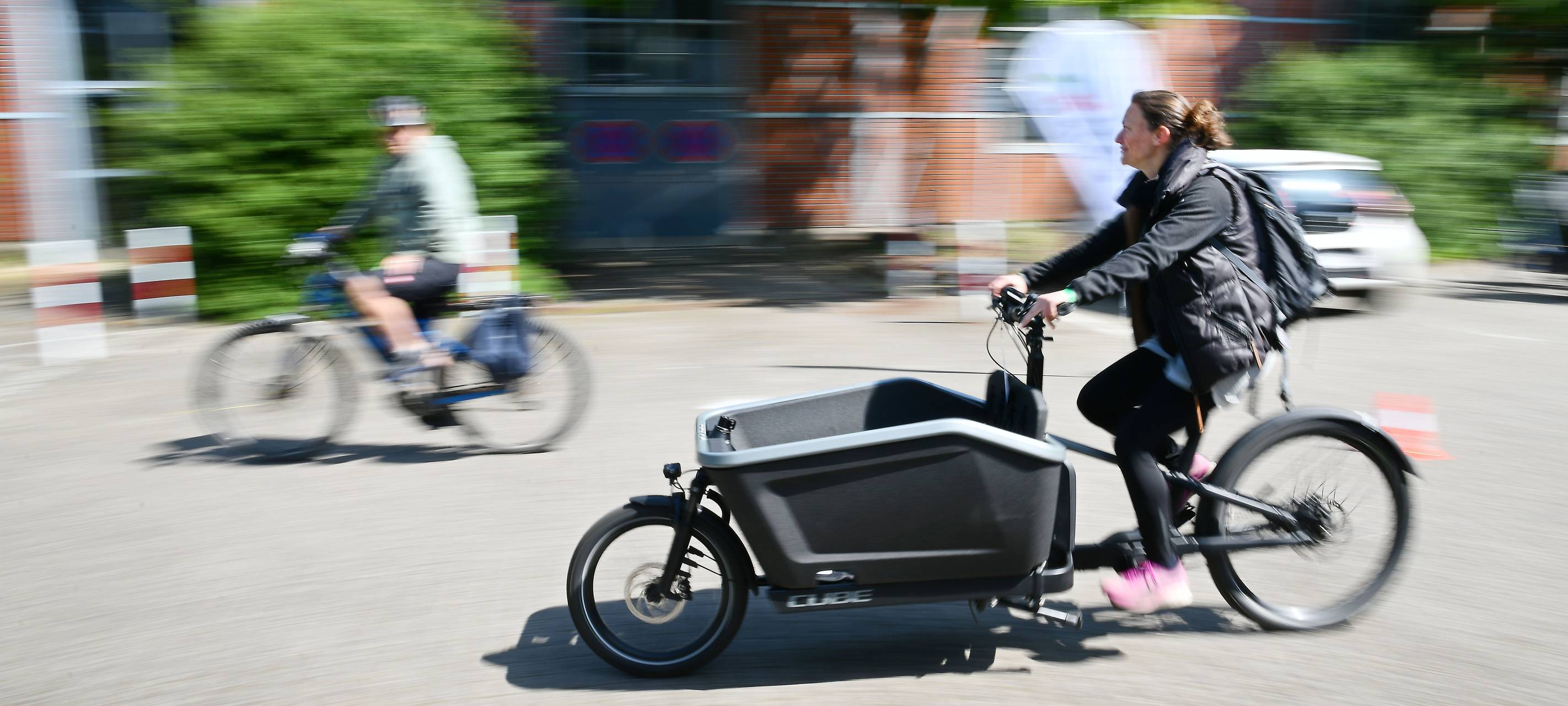 E-Lastenräder zum Testen in der Innenstadt