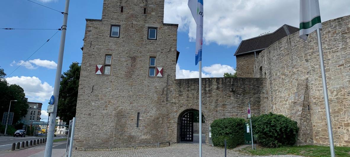 Schloß Broich: Torbogen wird saniert