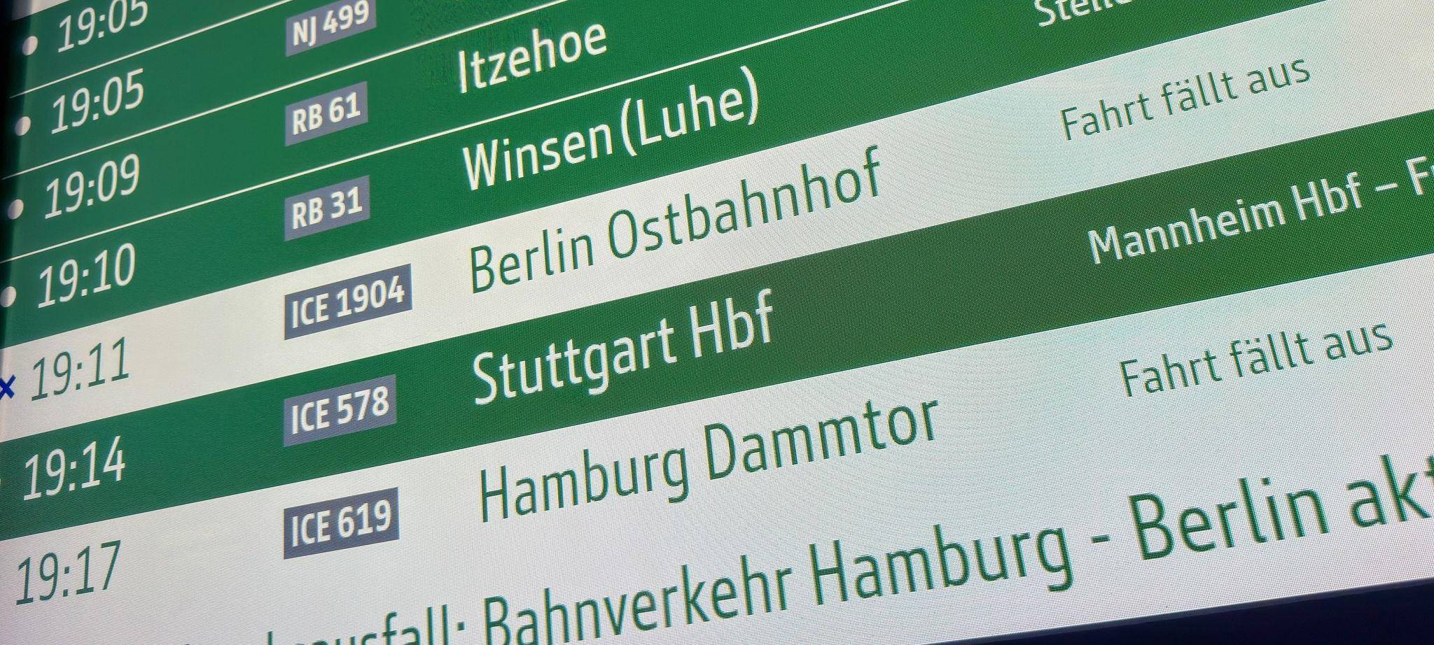 Zugverkehr Hamburg-Berlin