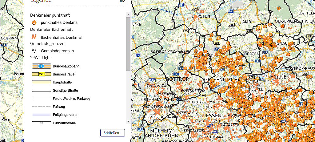 Interaktive Karte zeigt Denkmäler
