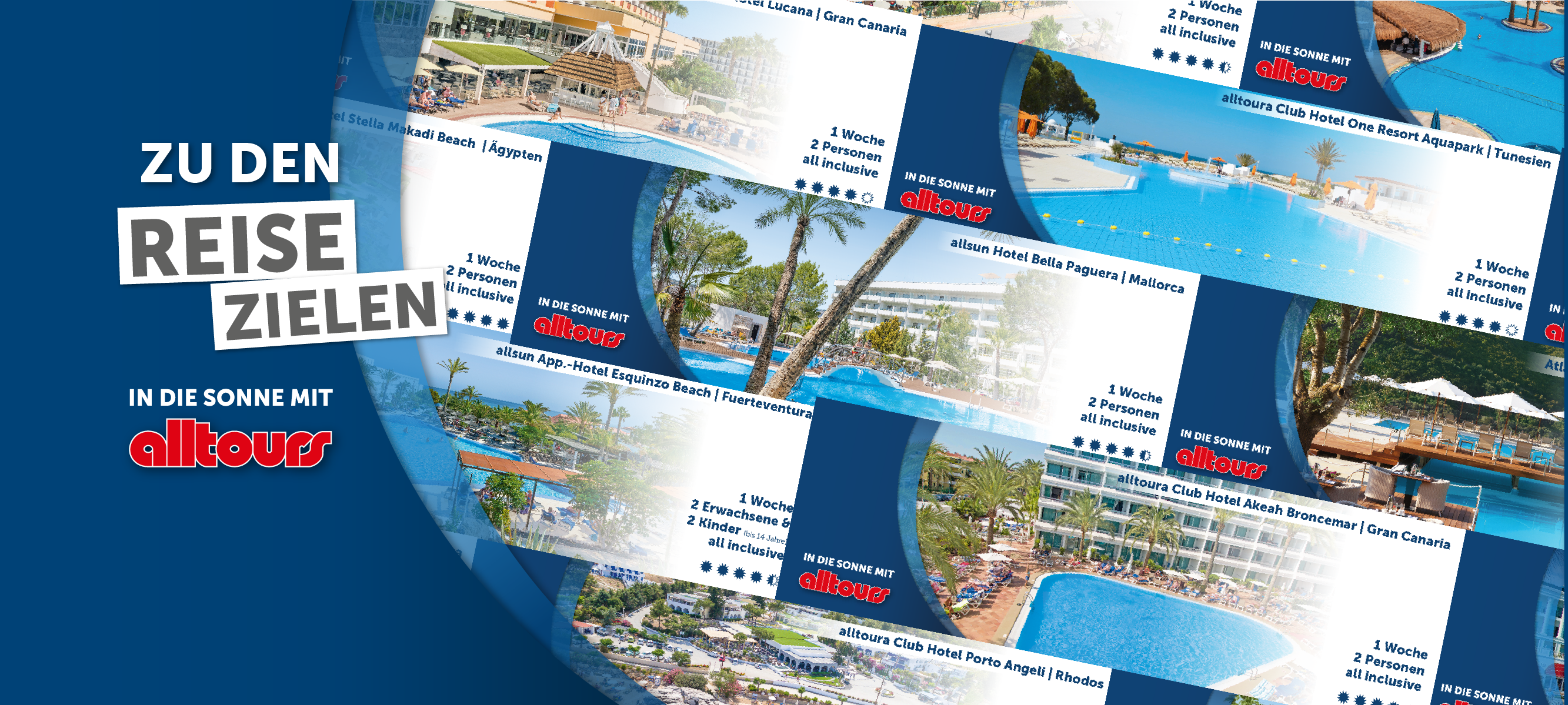 Der Urlaubscountdown - in die Sonne mit alltours - Die Reiseziele