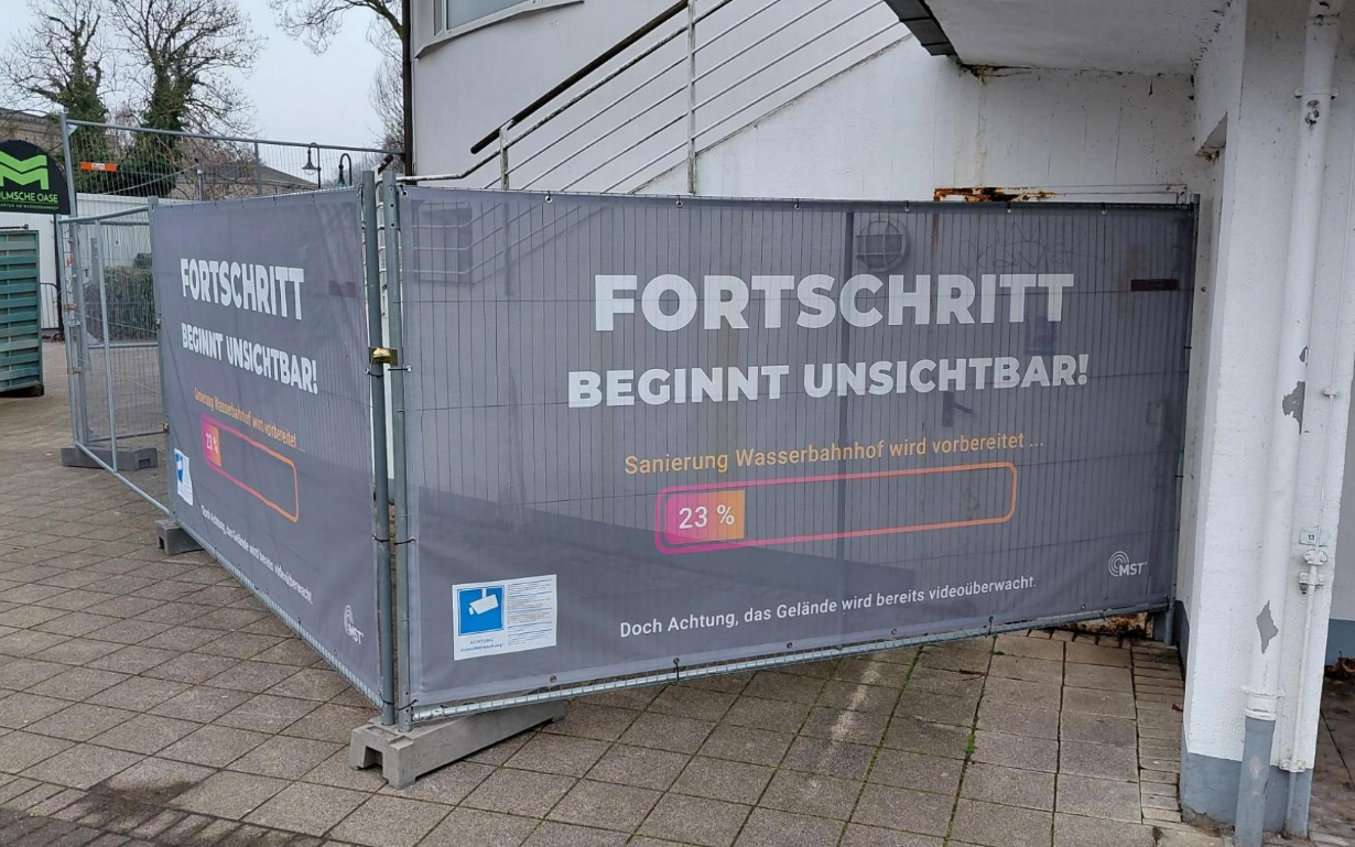 Wasserbahnhof abgesichert und videoüberwacht